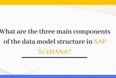 What are the three main components of the data model structure in SAP S/4HANA?