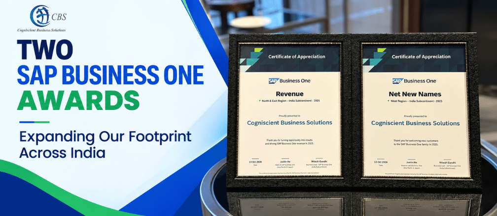 CBS got Two SAP Business One Awards